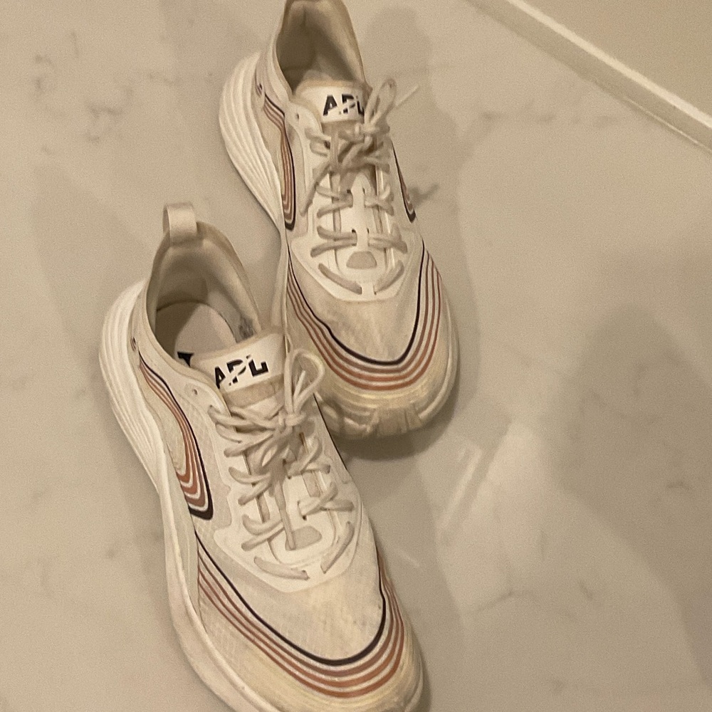 APL Cream and Tan Athletic Shoes